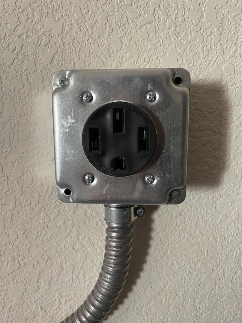 NEMA 14-50 outlet installed for Smart Home Electrical in Keyser